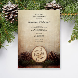 Invitación Rustic Pines Woodland Post Boda Brunch