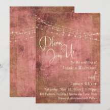 Rustic Pink y Burlap Tipografía Vintage Boda 2b
