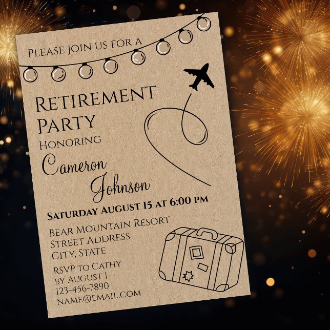 Invitación Rustic Retirement Party (Subido por el creador)