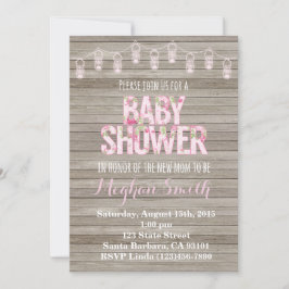 Invitación Rustic Shabby Chic a Baby Shower