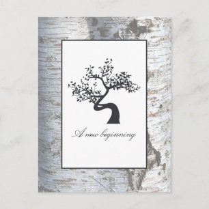 Invitación Rustic Silver Birch Tree Baby