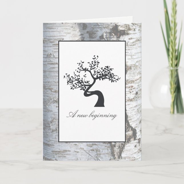 Invitación Rustic Silver Birch Tree Baby (Anverso)