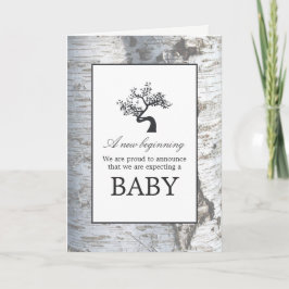 Invitación Rustic Silver Birch Tree Baby