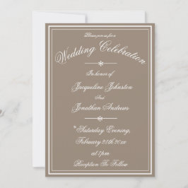 Invitación Rustic Simple Script Name Chic Stone Wedding