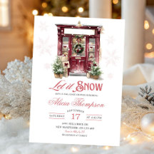 Rustic Storefront Let It Snow Girl Baby Shower