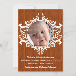 Invitación Rustic Swirls Baby
