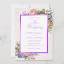 Rustic Vintage Personalized Floral Rose Design    