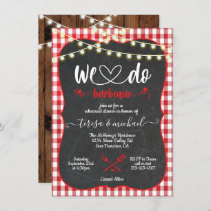 Invitación Rustic We do Barbecue Engagement invitations
