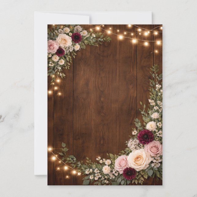 Invitación rustic wedding invitations  (Anverso)