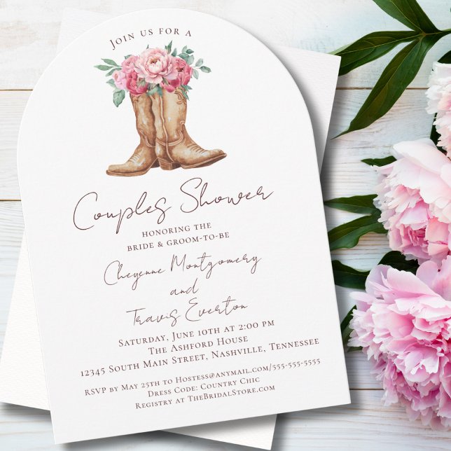 Invitación Rustic Western Couples Wedding Shower  (Subido por el creador)