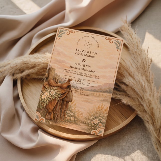 Invitación Rustic Western Ranch Wedding (Subido por el creador)