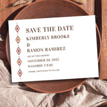 Rustic Western Save the Date Card