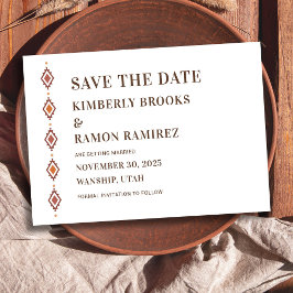 Invitación Rustic Western Save the Date Card