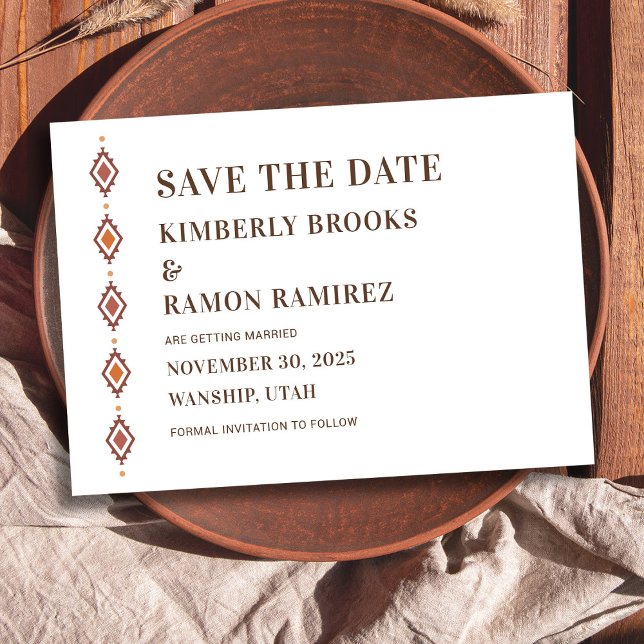 Invitación Rustic Western Save the Date Card (Rustic Western Save The Date Card)
