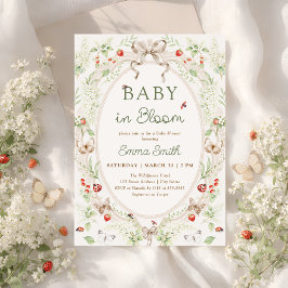 Invitación Rustic Wildflower Baby in Bloom Baby Shower 