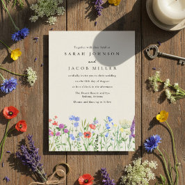 Invitación Rustic Wildflower Meadow Wedding Invitation