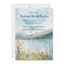 Invitación Rustic Wildflowers de Reunión Moderna