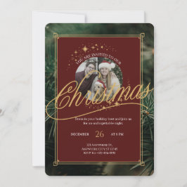 Invitación Rustic Winter Wonderland Christmas Personal