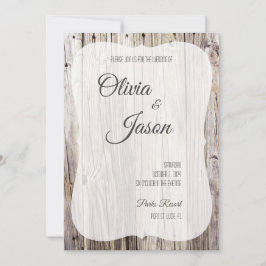 Invitación Rustic Wood Look