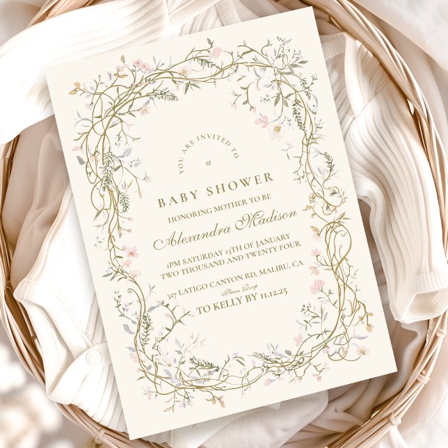 Invitación Rustic Woodland Fern Baby Shower (Subido por el creador)