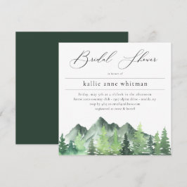 Invitación Rustic Woodland Forest Mountain Bridal Shower Invi