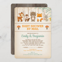 Rustic Woodland Long Distance Baby Shower Por Corr