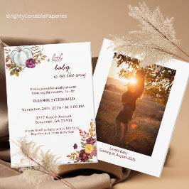 Invitación rústica a Baby Shower.