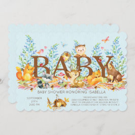 Invitación rústica a Baby Shower para boysl de Woo