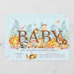 Invitación rústica a Baby Shower para boysl de Woo