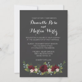 Invitación rústica a la boda invernal