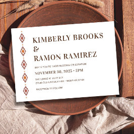 Invitación rústica a la boda occidental