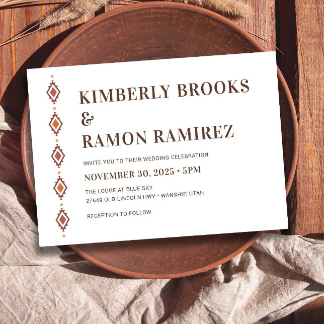 Invitación rústica a la boda occidental (Rustic Western Wedding Invitation )