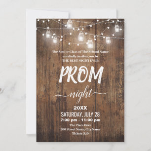 Invitación Rústica a la prom