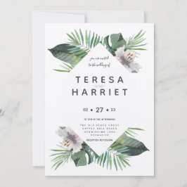 Invitación rústica a la vegetación tropical