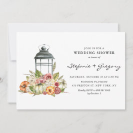 Invitación Rústica acuarela caída Lantern Weddadora