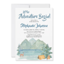 Rústica acuarela de montaña Adventure Bridal Showe