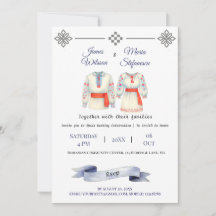 Rústica Boda rumana Vestidos folclóricos tradicion