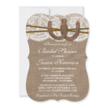 Rústica Burlap & Lace Horseshoe Bridal Shower