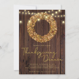 Invitación Rústica cadena de palabras de acción de gracias il