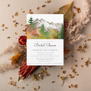 Invitación Rústica caída Forestal Montaña Boho Bridal Shower
