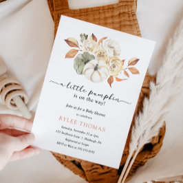 Invitación Rústica Calabaza de Foliage de Otoño Baby Shower d