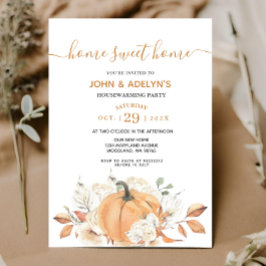 Invitación Rústica Calabaza Hogar Dulce Casa Fiesta Calentado