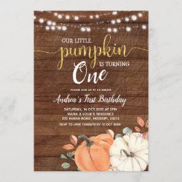 Invitación Rústica calabaza se está volviendo un cumpleaños