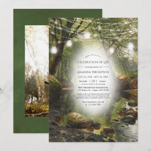 Invitación Rústica celebración de la vida por la vegetación f