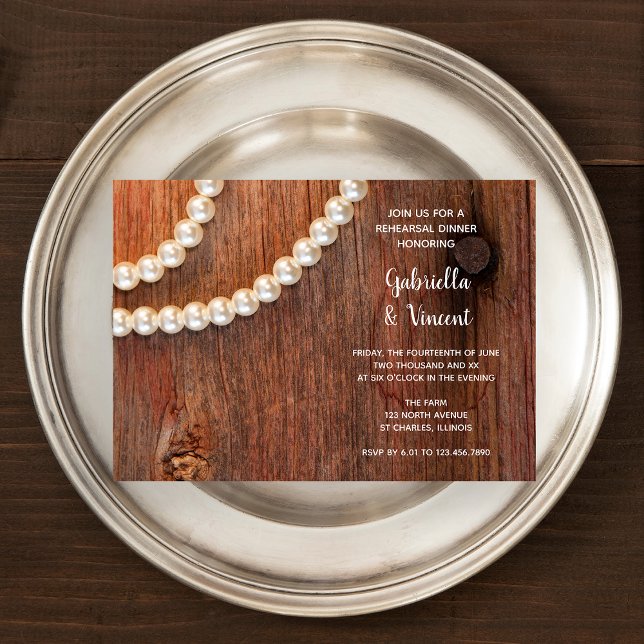 Invitación Rústica cena de Boda de barno de Pearl Country (Subido por el creador)