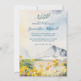 Invitación Rústica cena de montaña acuática