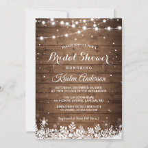 Rústica cuerda ligera Snowflake Winter Bridal Show