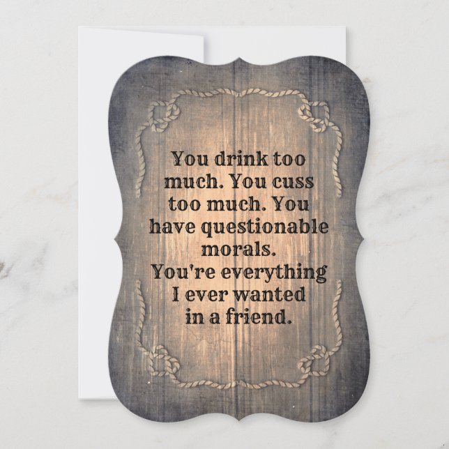 Invitación Rústica dama de honor / propuesta de dama de honor (Anverso)