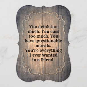 Invitación Rústica dama de honor / propuesta de dama de honor