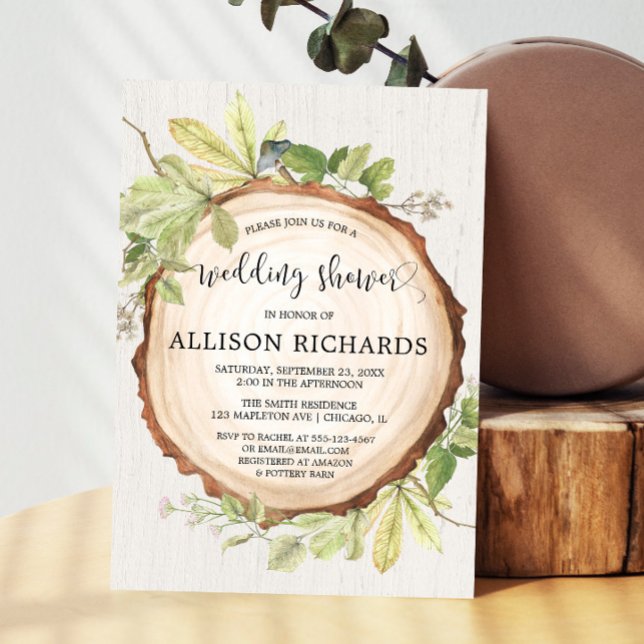 Invitación rústica de bosque de duchas de boda (Subido por el creador)